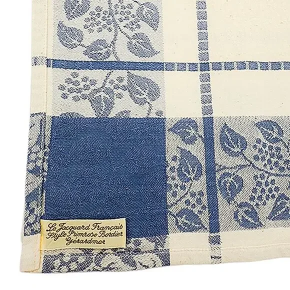 Le Jacquard Francais Primrose Bordier Blue/Ivory 19" x 12" Placemats Set of 4 - Picture 4 of 9
